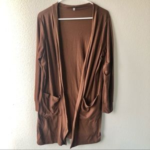 Long Brown Duster Cardigan